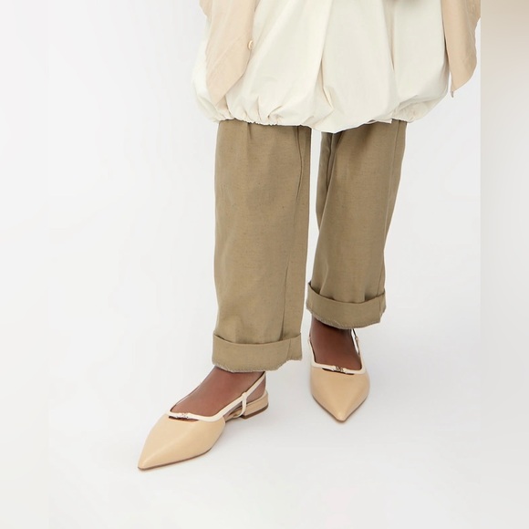 Sam Edelman Shoes - Sam Edelman Beige Leather Slingback  pointed toe Flats women Us size 8